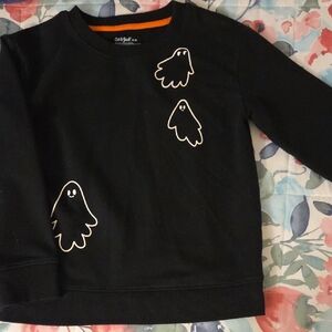 Cat & Jack Black Sweatshirt with Ghost Design